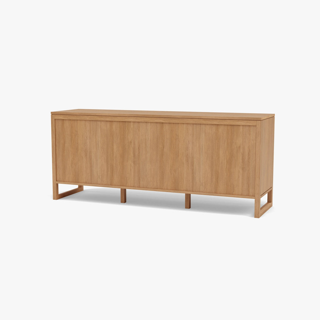 Bruno Dresser 9 Drawers 79" x 21" Solid American Oak