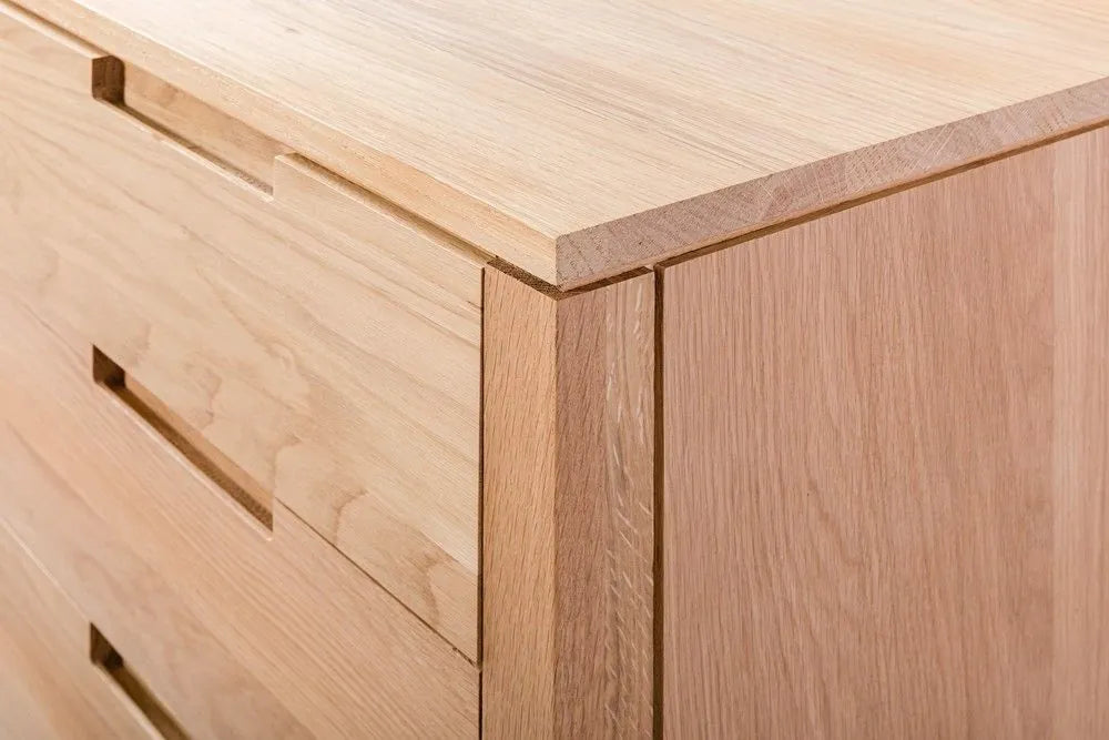 Bruno Dresser 9 Drawers 79" x 21" Solid American Oak