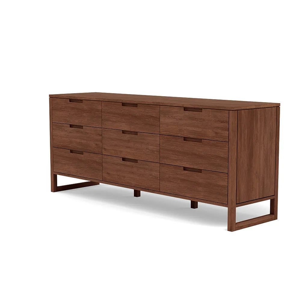 Bruno Dresser 9 Drawers 79" x 21" Solid American Walnut