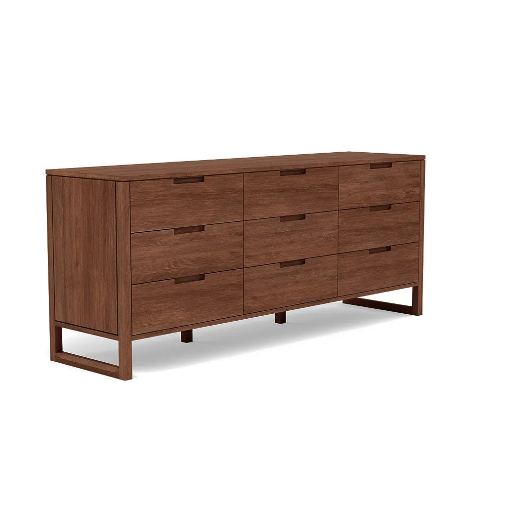 Bruno Dresser 9 Drawers 79" x 21" Solid American Walnut