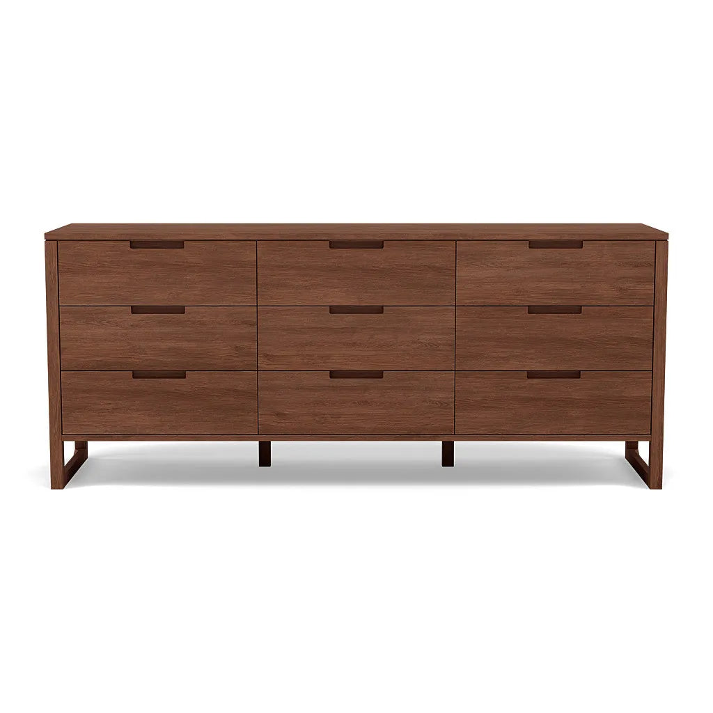 Bruno Dresser 9 Drawers 79" x 21" Solid American Walnut