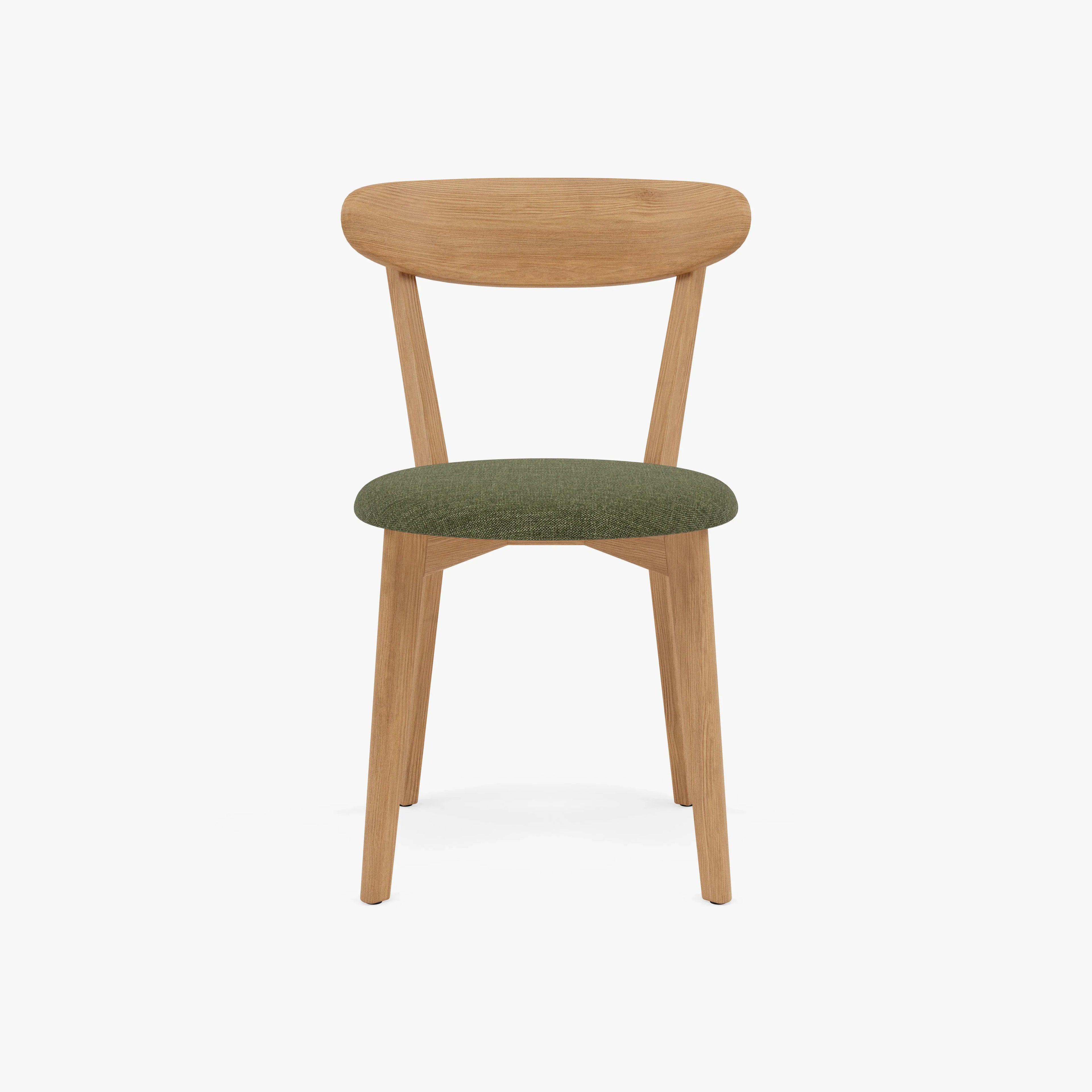 Henrik Dining Chair Aloe Green Fabric Solid American Oak