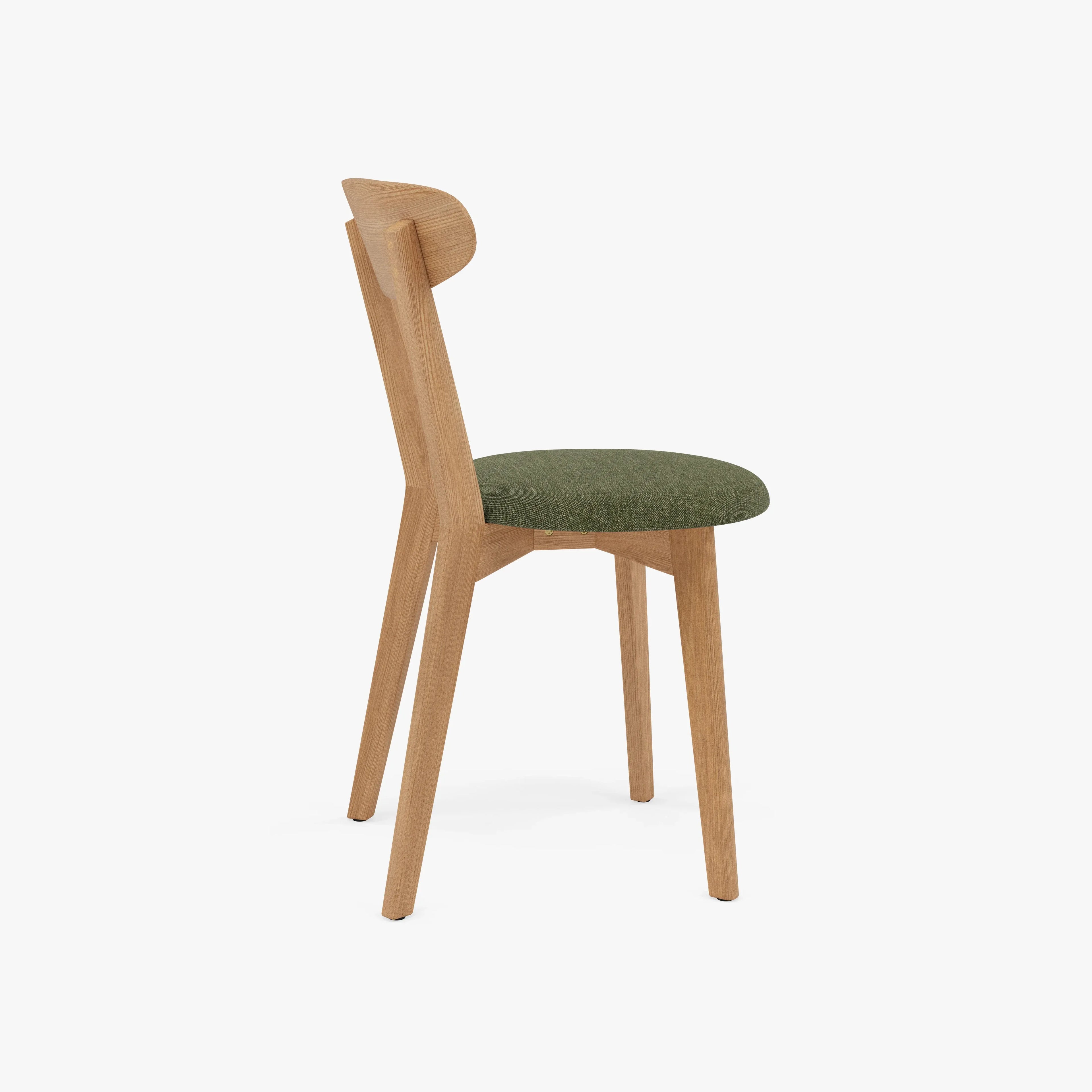 Henrik Dining Chair Aloe Green Fabric Solid American Oak