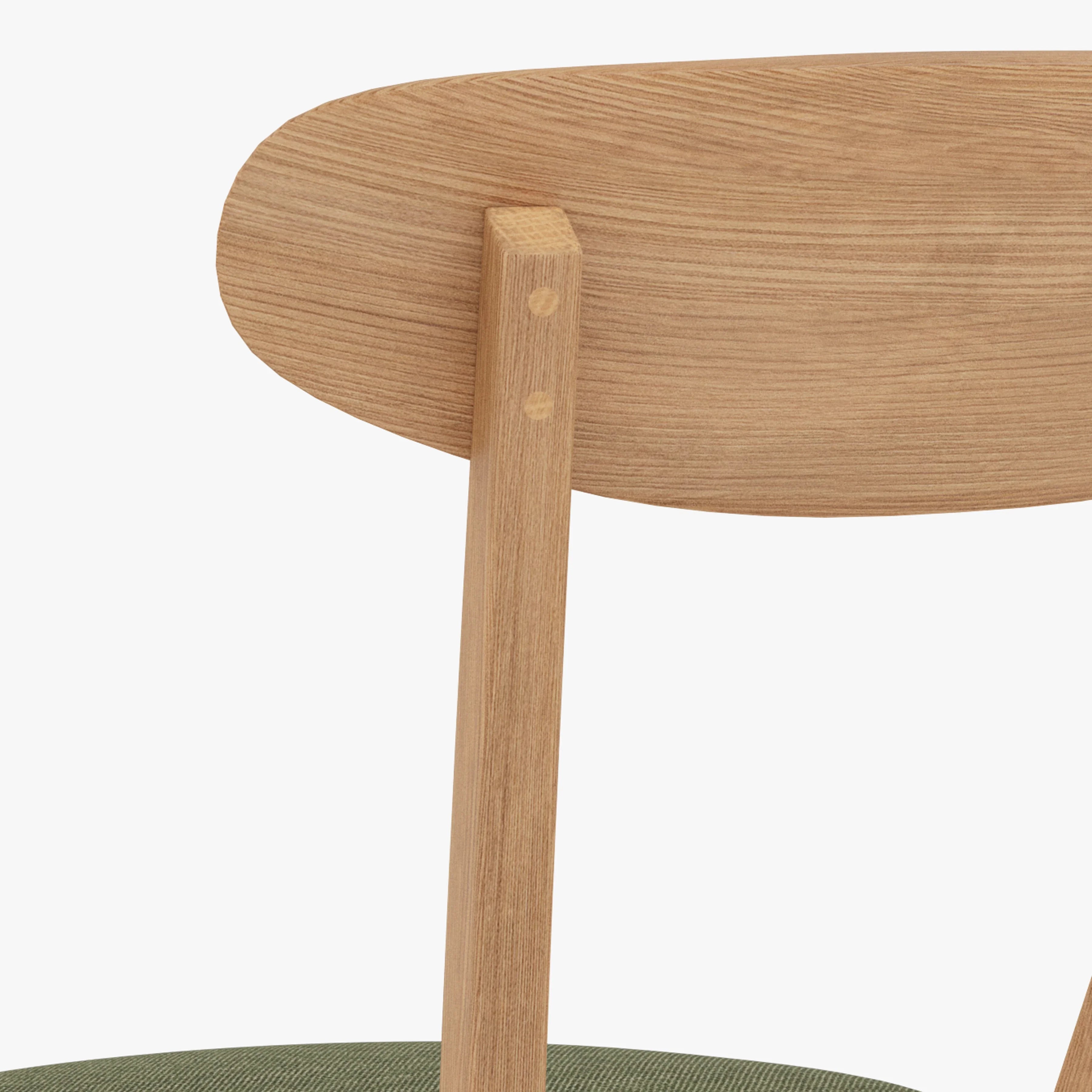 Henrik Dining Chair Aloe Green Fabric Solid American Oak