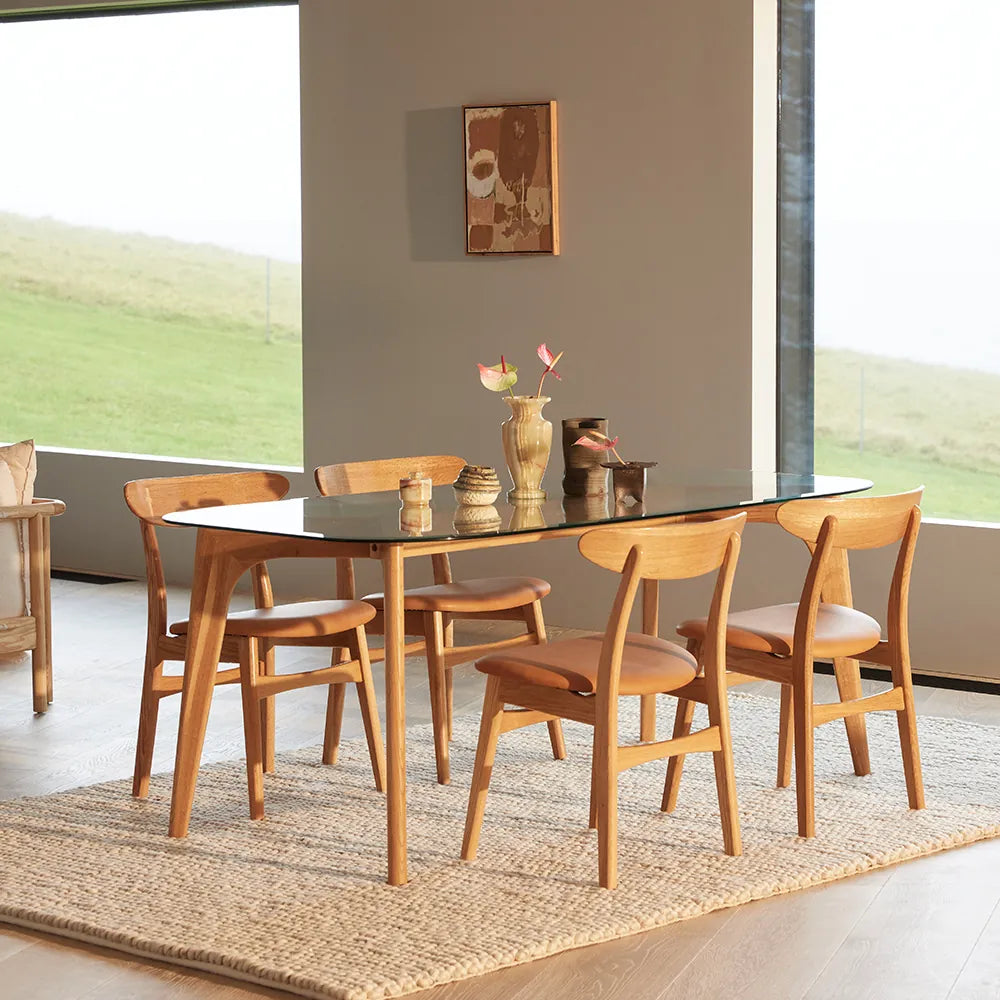 Hilda Dining Table 63" x 35" Solid American Oak