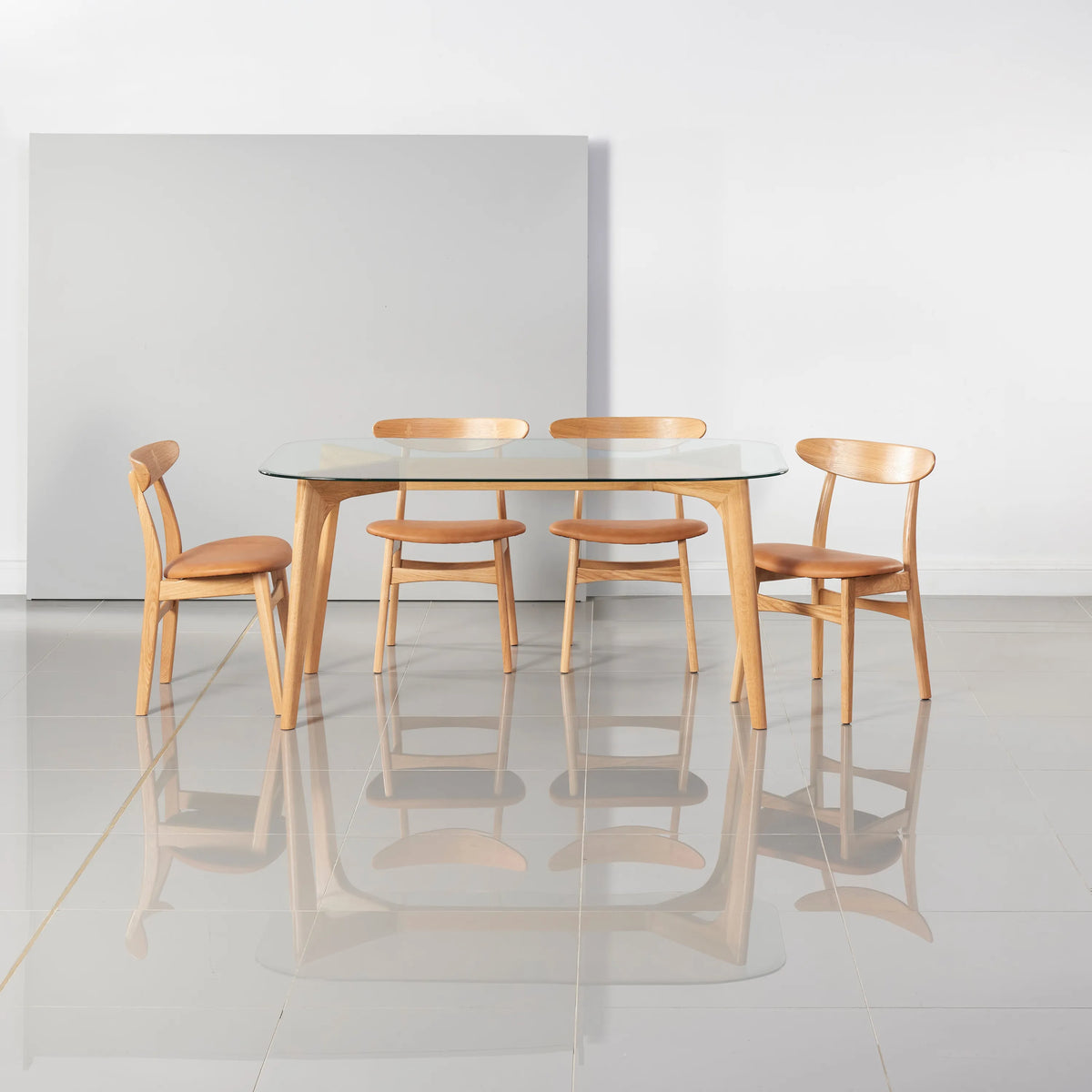 Hilda Dining Table 63" x 35" Solid American Oak