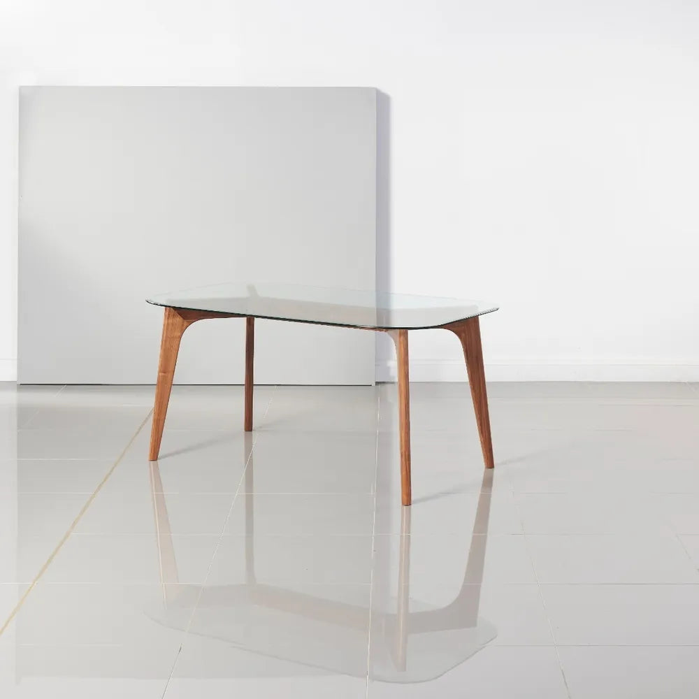 Hilda Dining Table 63" x 35" Solid American Walnut