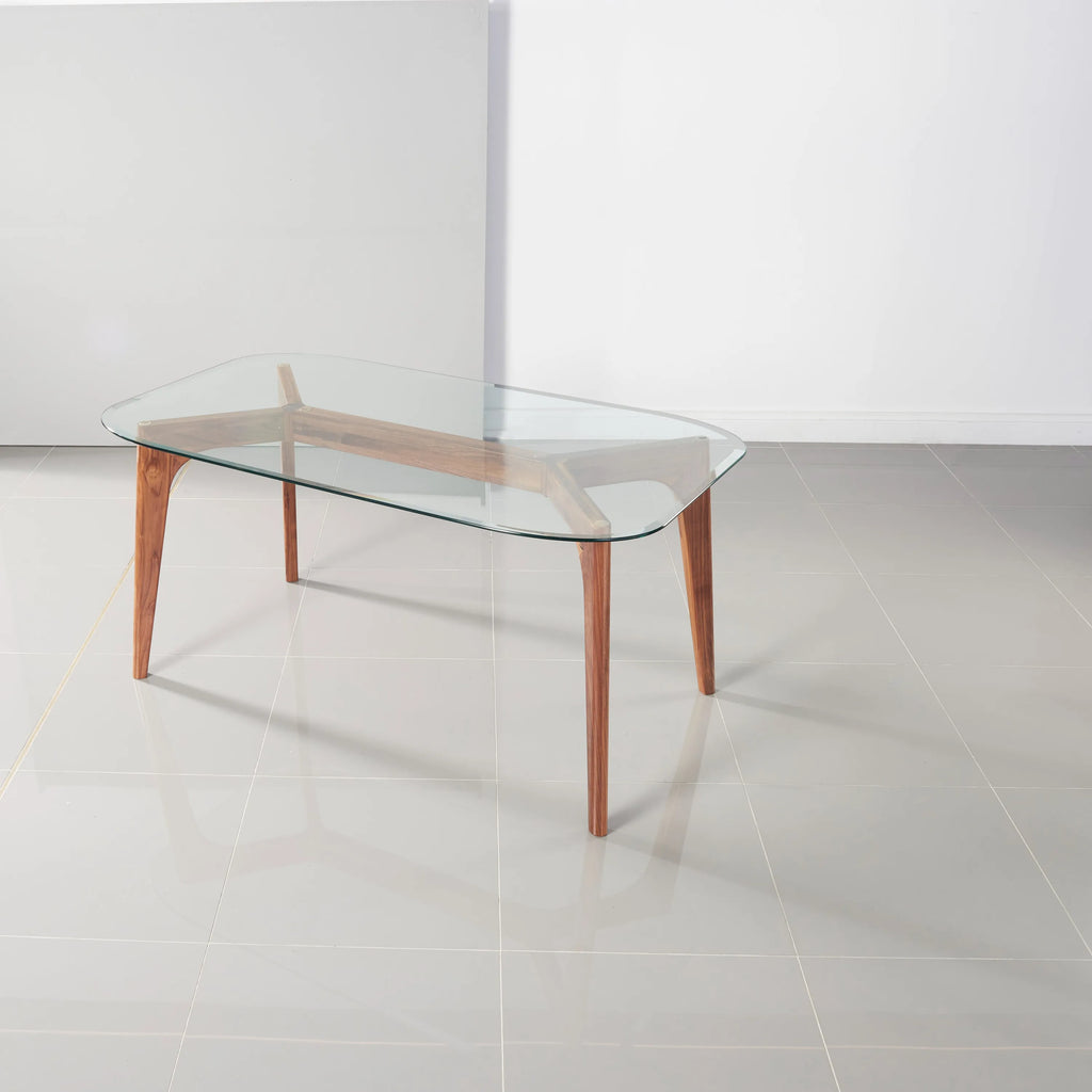 Hilda Dining Table 63" x 35" Solid American Walnut