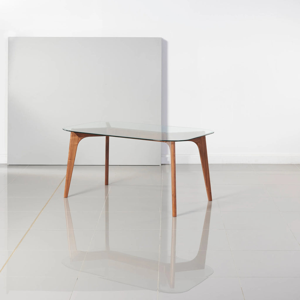 Hilda Dining Table 63" x 35" Solid American Walnut