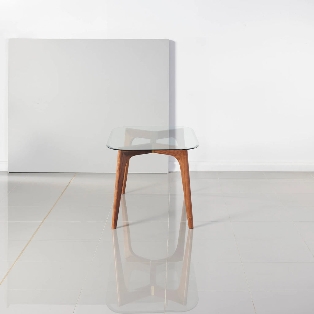 Hilda Dining Table 63" x 35" Solid American Walnut