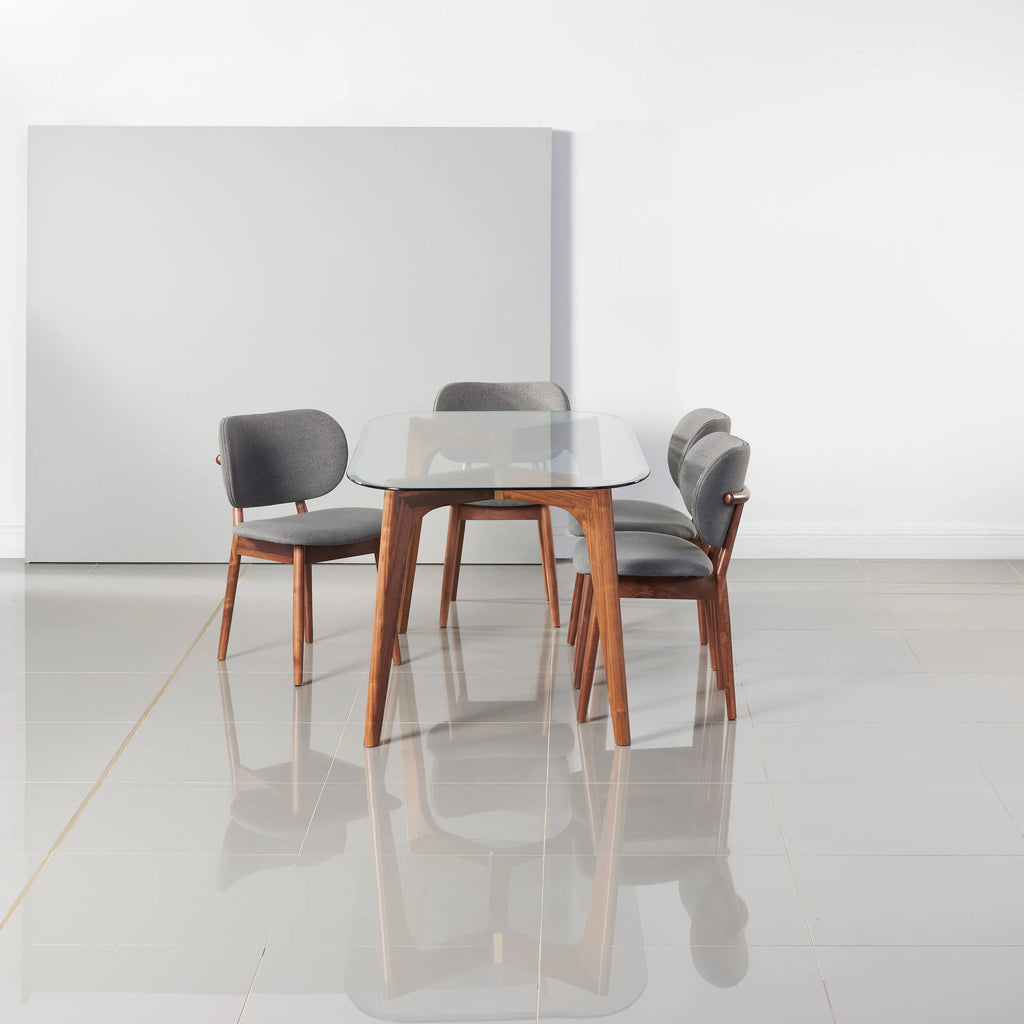 Hilda Dining Table 63" x 35" Solid American Walnut