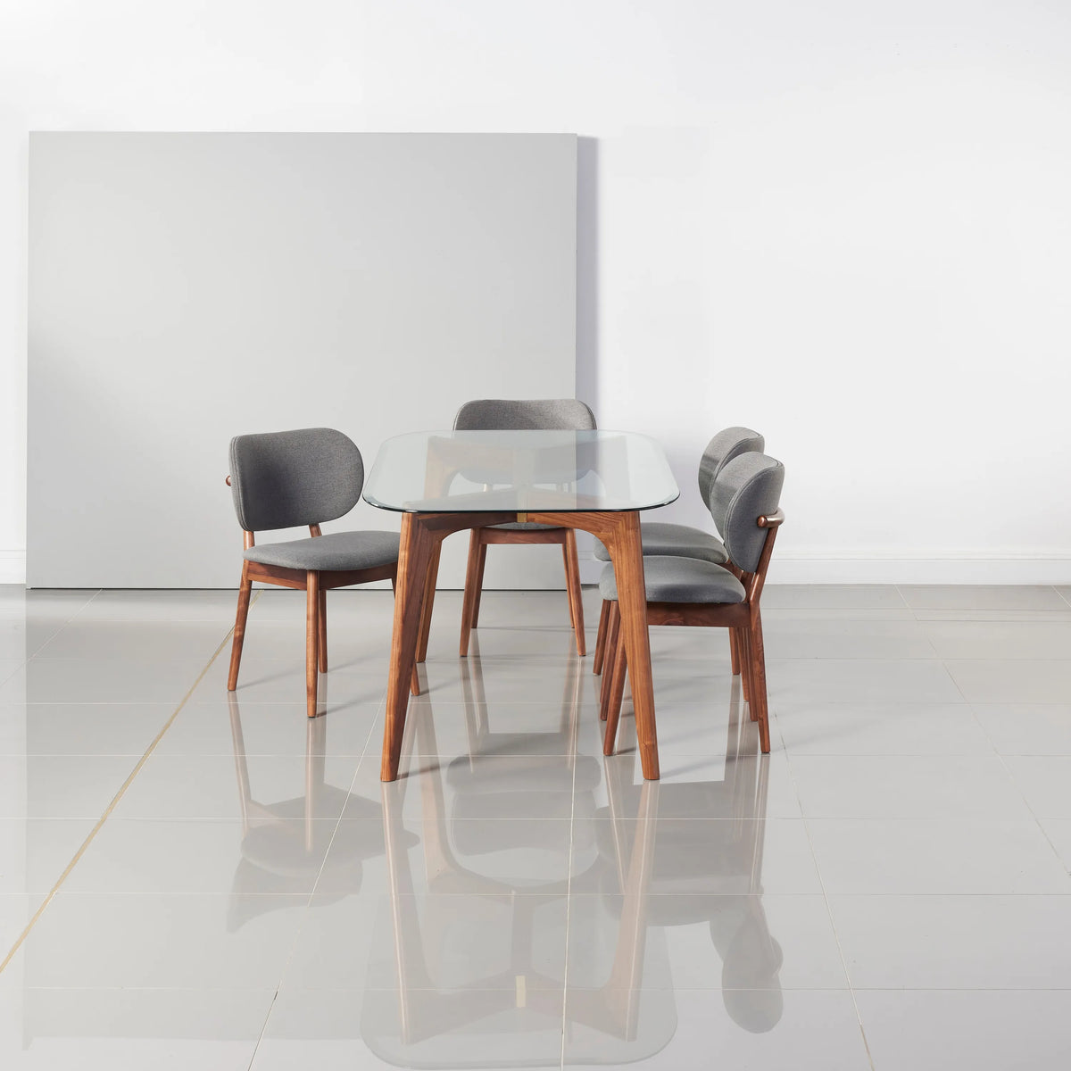 Hilda Dining Table 63" x 35" Solid American Walnut
