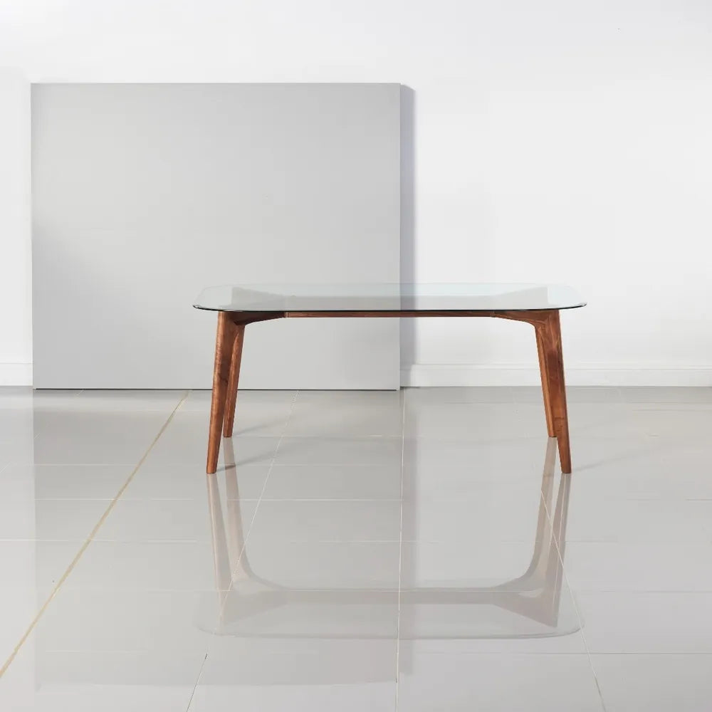 Hilda Dining Table 71" x 35" Solid American Walnut