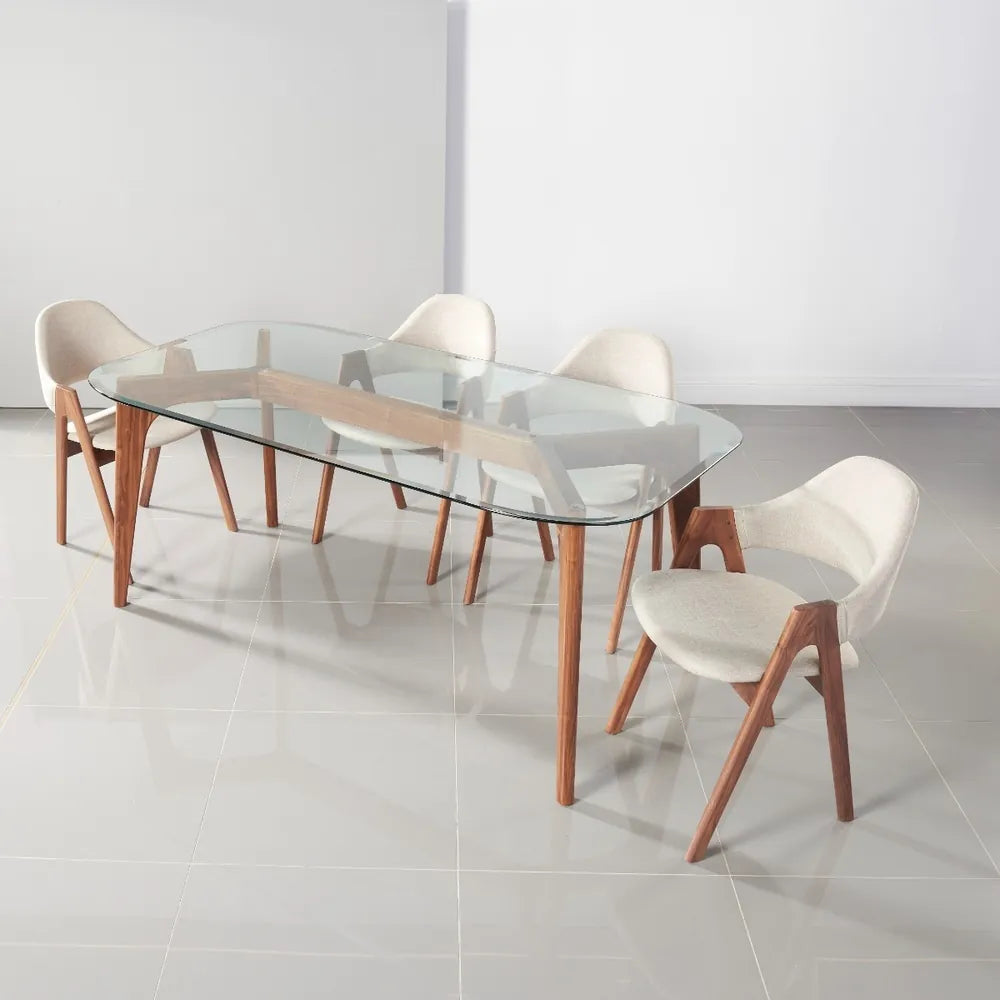 Hilda Dining Table 71" x 35" Solid American Walnut