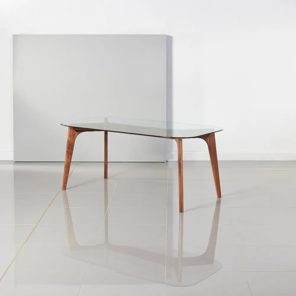 Hilda Dining Table 71" x 35" Solid American Walnut