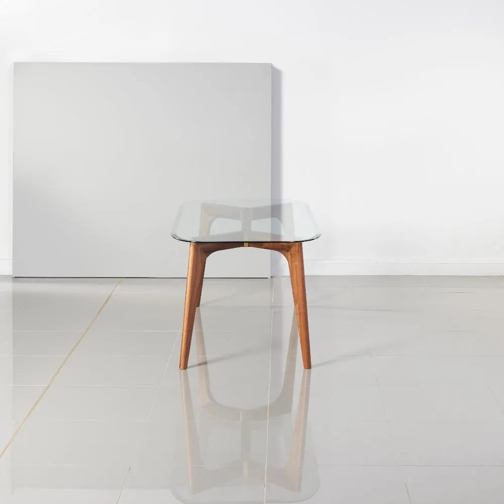 Hilda Dining Table 71" x 35" Solid American Walnut