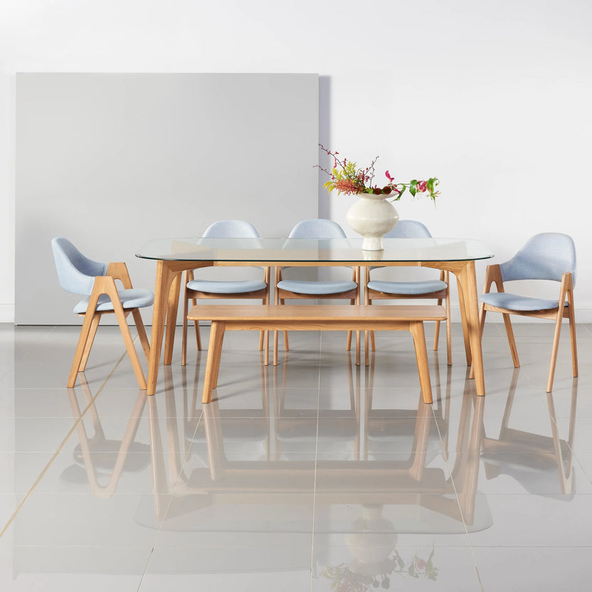 Hilda Dining Table 79" x 35" Solid American Oak