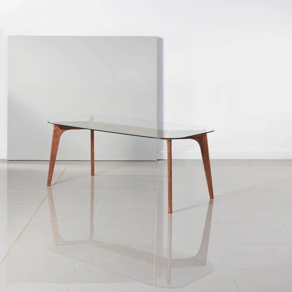 Hilda Dining Table 79" x 35" Solid American Walnut