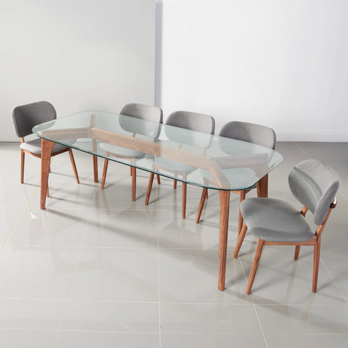 Hilda Dining Table 79" x 35" Solid American Walnut