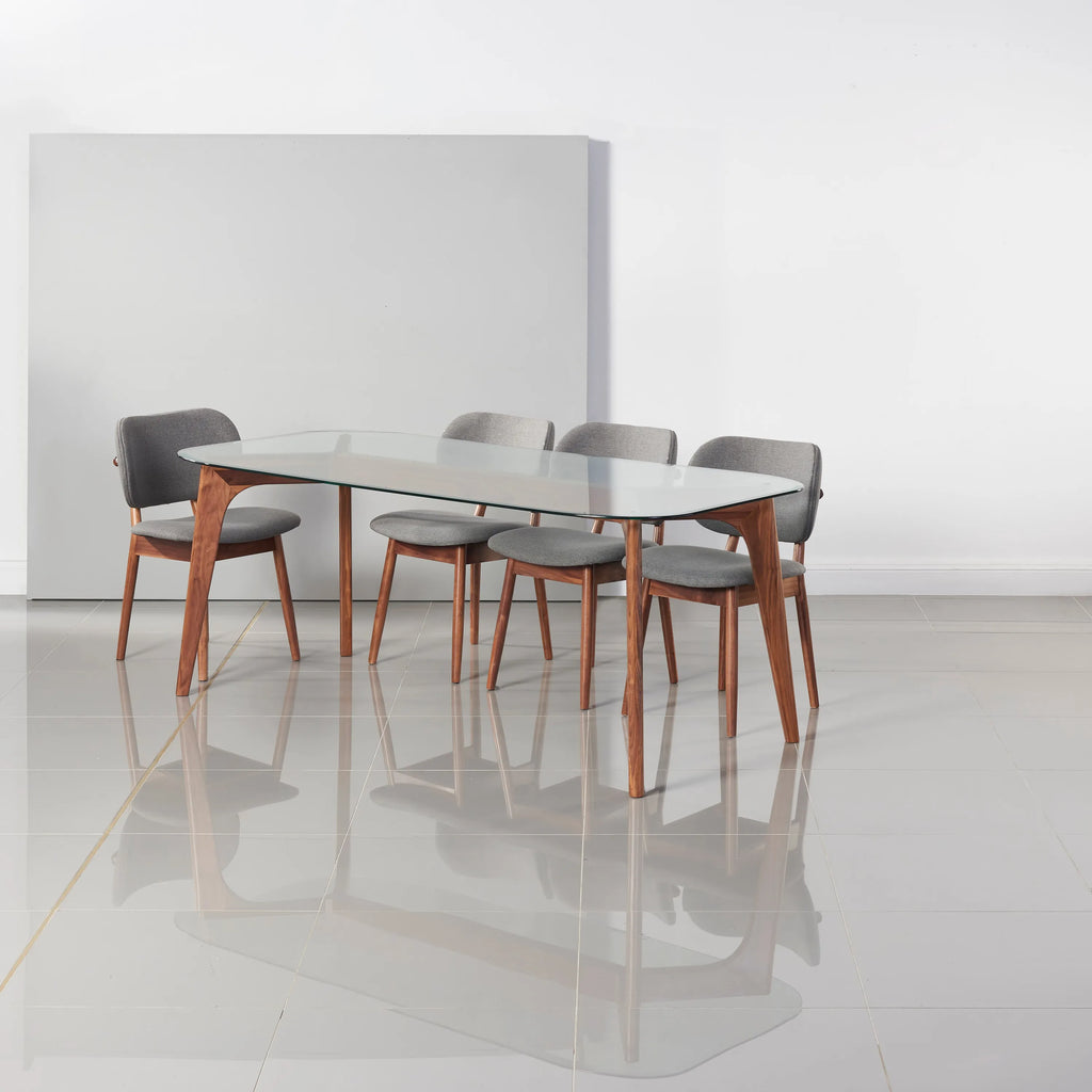 Hilda Dining Table 79" x 35" Solid American Walnut