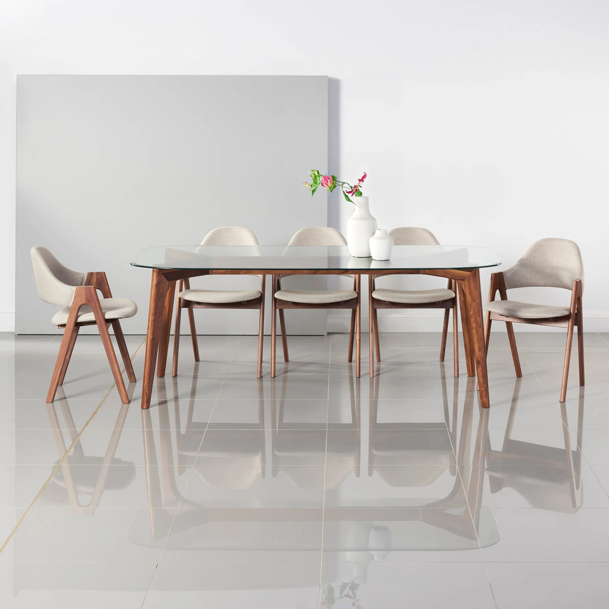 Hilda Dining Table 79" x 35" Solid American Walnut