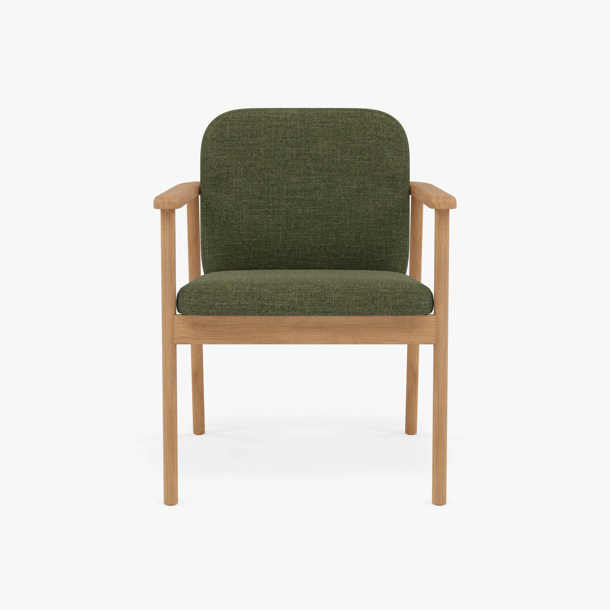 Jackson Dining Chair Aloe Green Fabric Solid American Oak