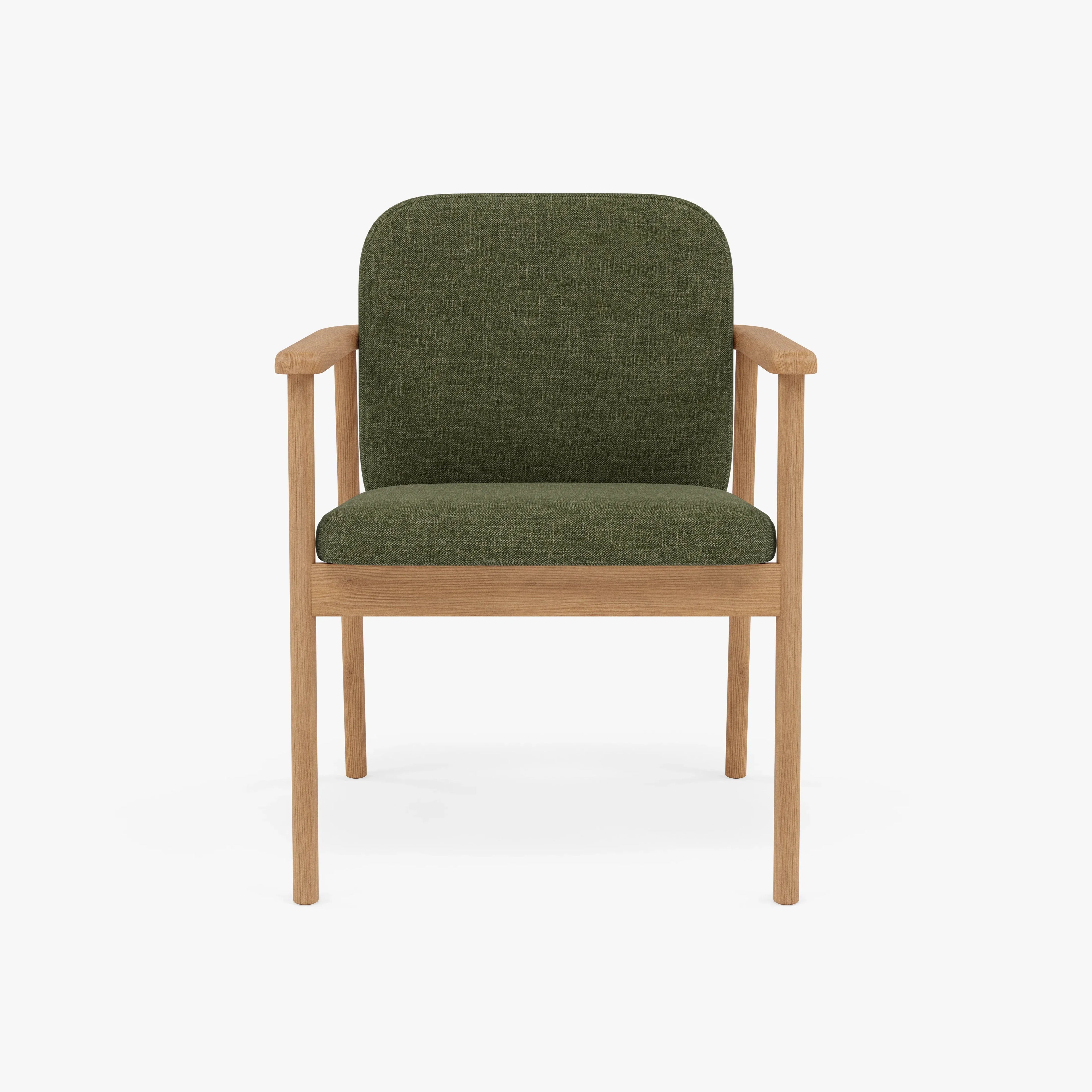 Jackson Dining Chair Aloe Green Fabric Solid American Oak