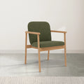 Jackson Dining Chair Aloe Green Fabric Solid American Oak