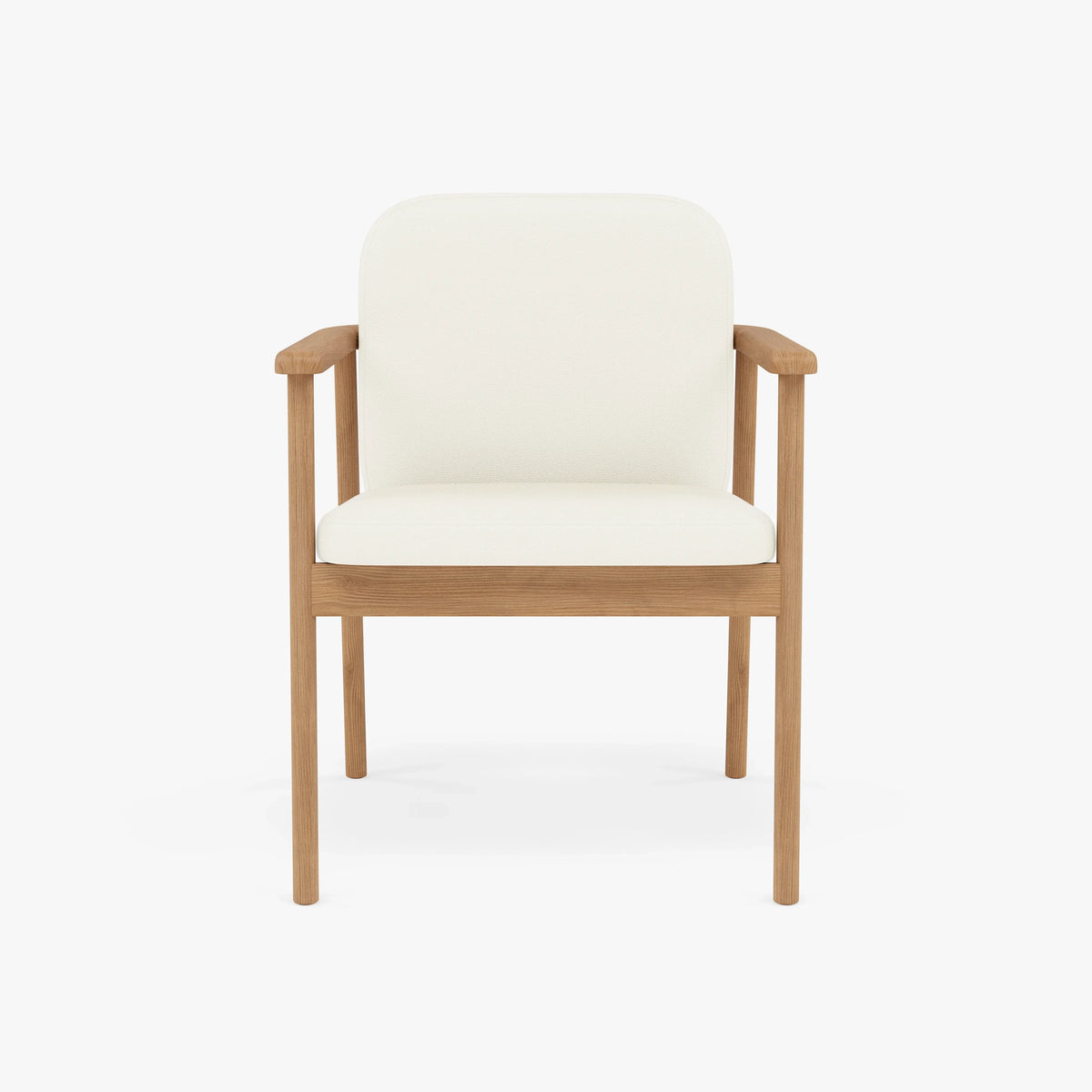 Jackson Dining Chair Cream Leather Solid American Oak