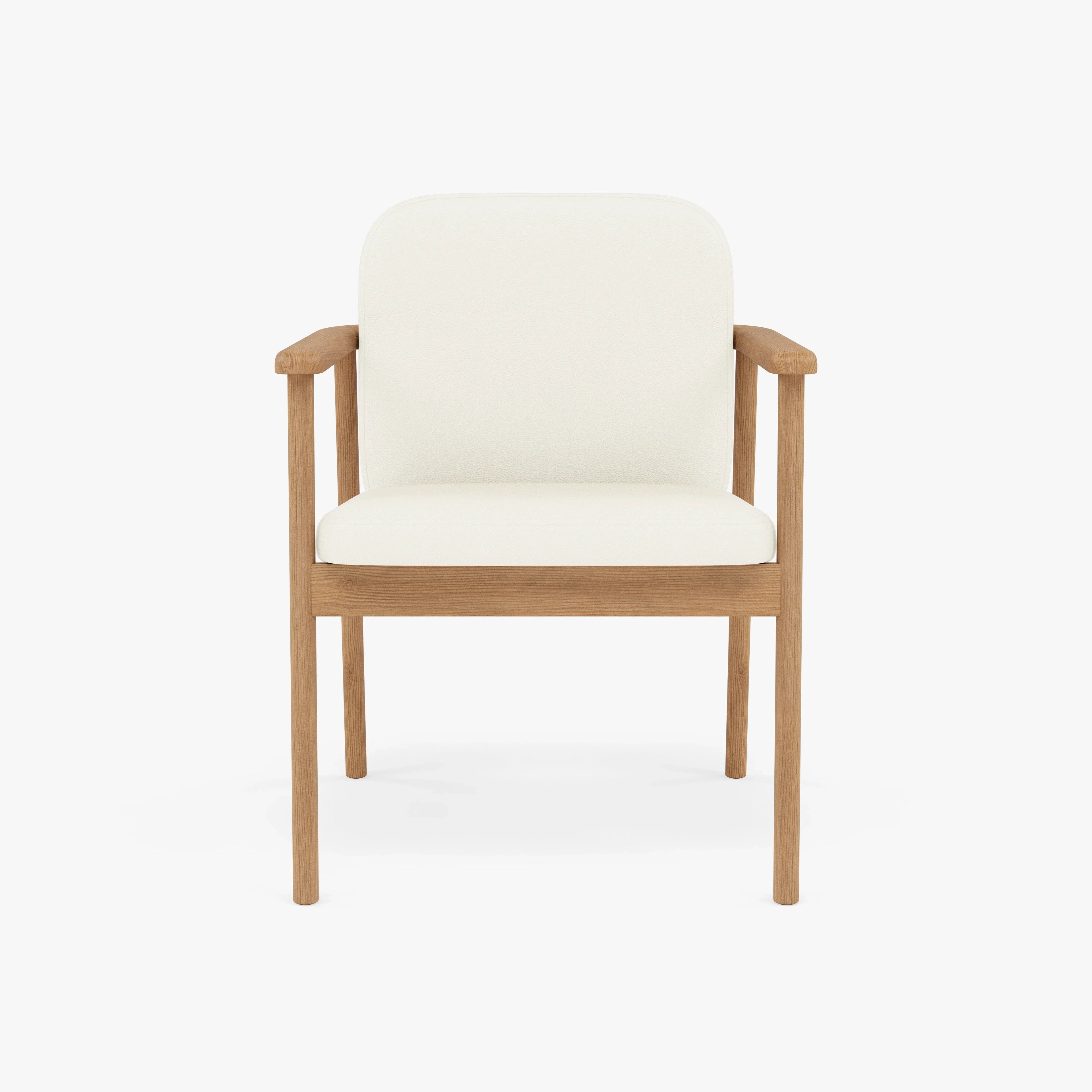 Jackson Dining Chair Cream Leather Solid American Oak