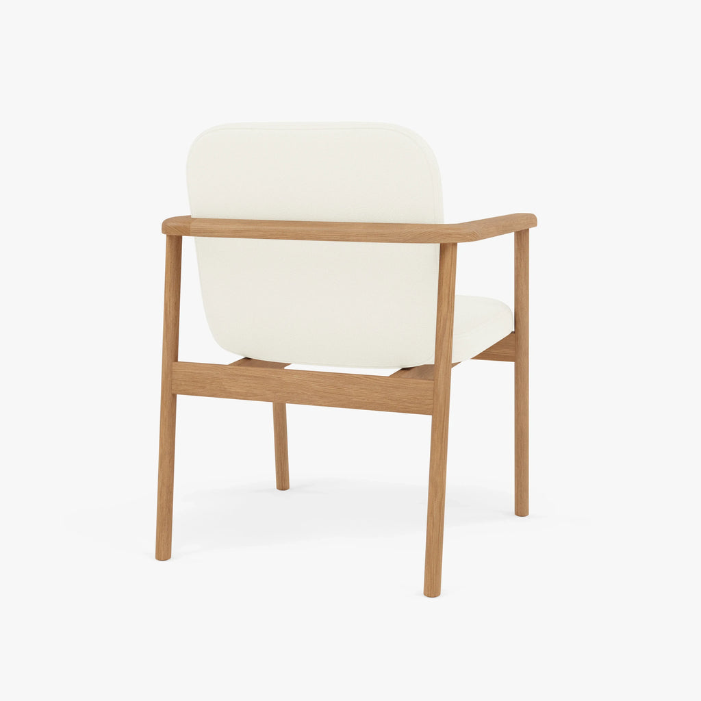 Jackson Dining Chair Cream Leather Solid American Oak