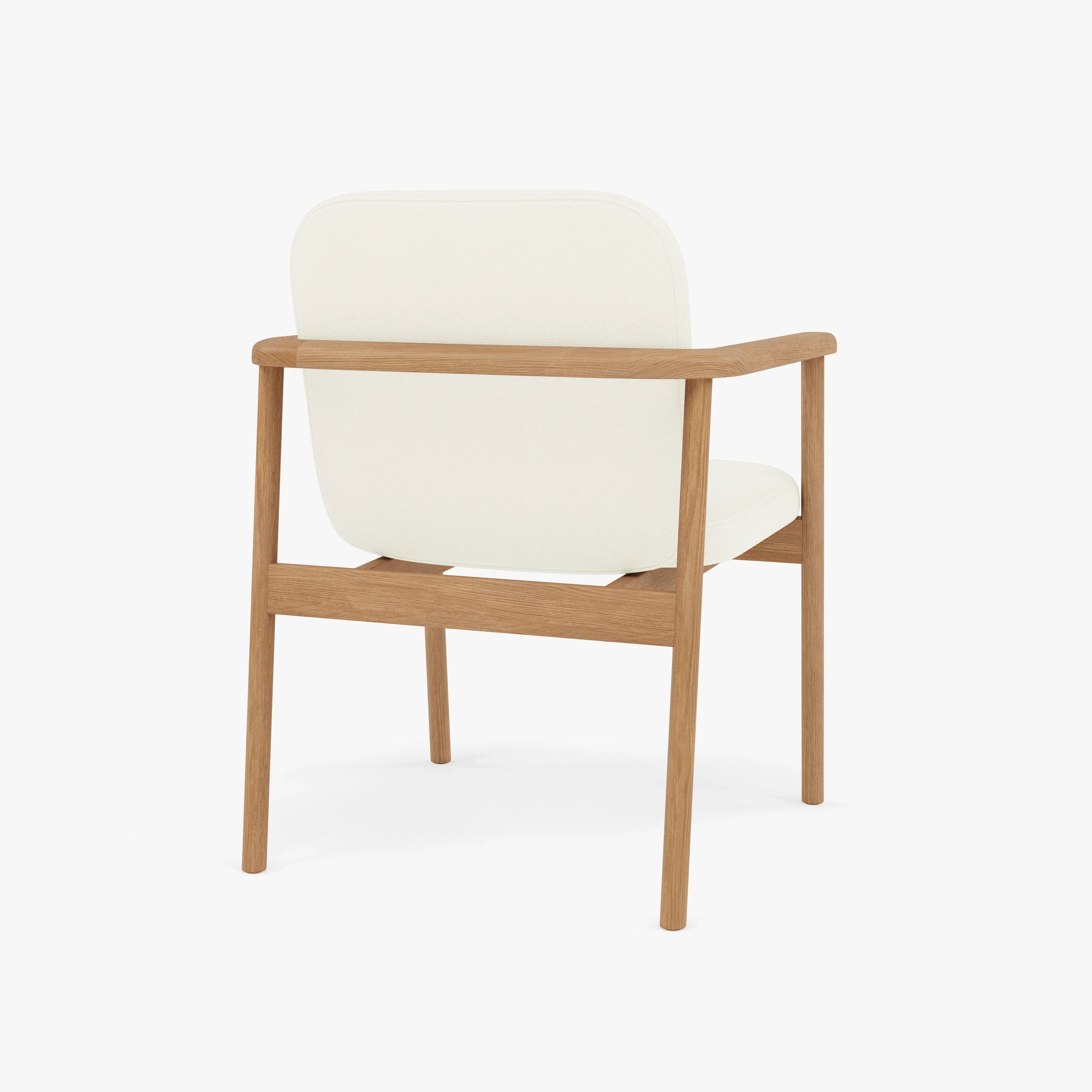 Jackson Dining Chair Cream Leather Solid American Oak