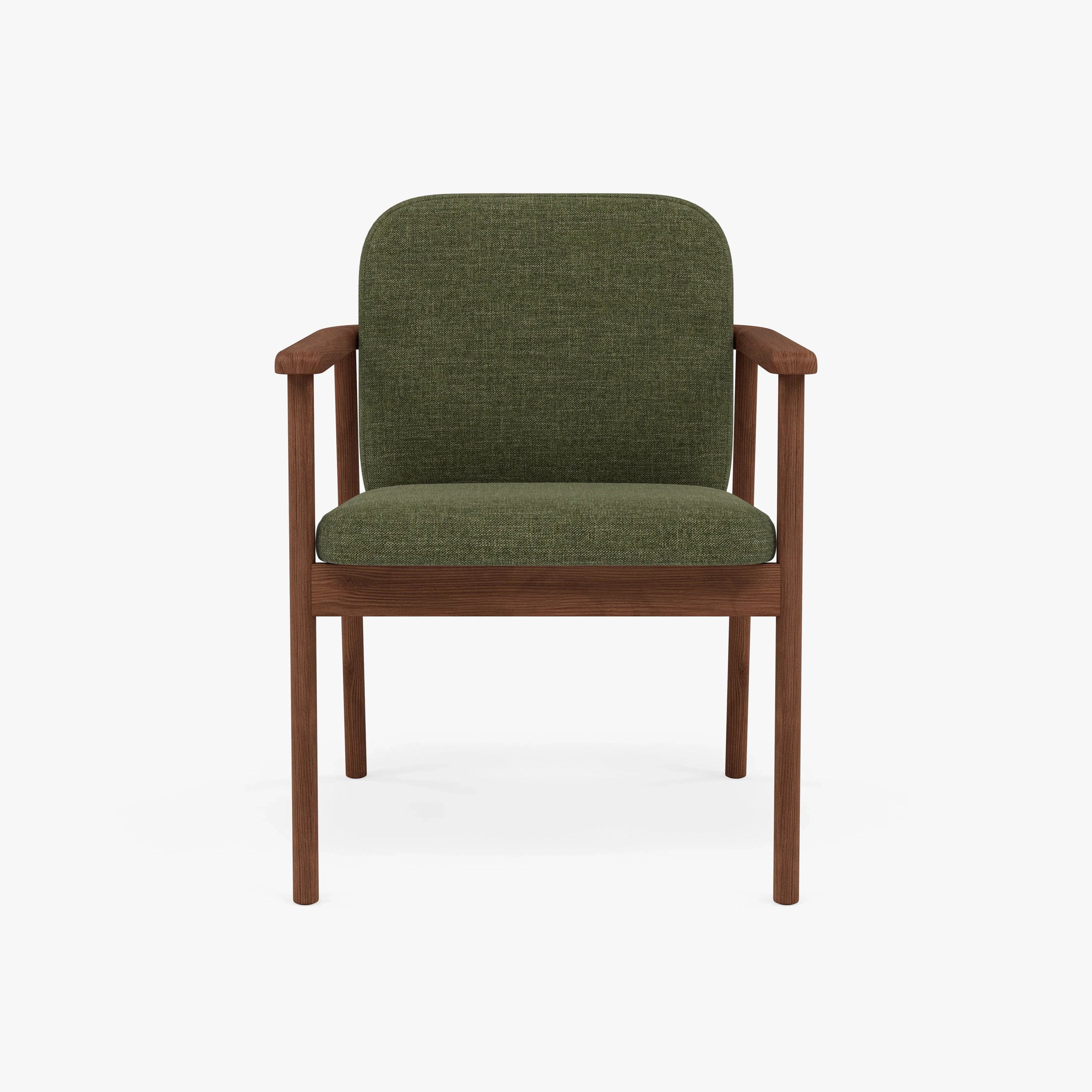 Jackson Dining Chair Aloe Green Fabric Solid American Walnut