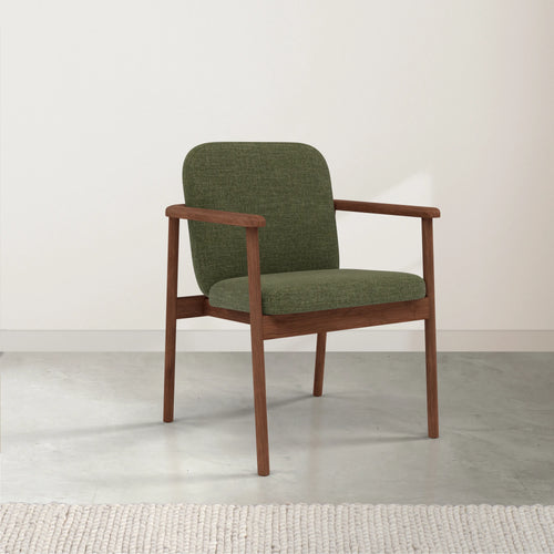 Jackson Dining Chair Aloe Green Fabric Solid American Walnut