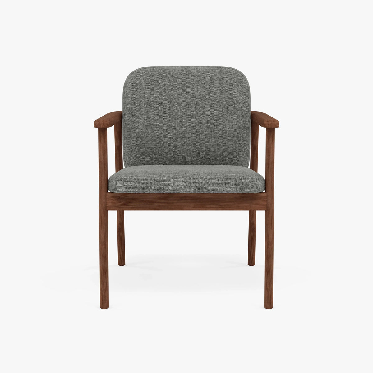 Jackson Dining Chair Pewter Gray Fabric Solid American Walnut
