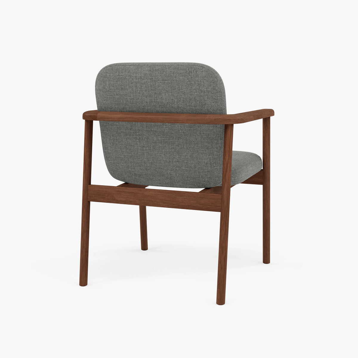 Jackson Dining Chair Pewter Gray Fabric Solid American Walnut