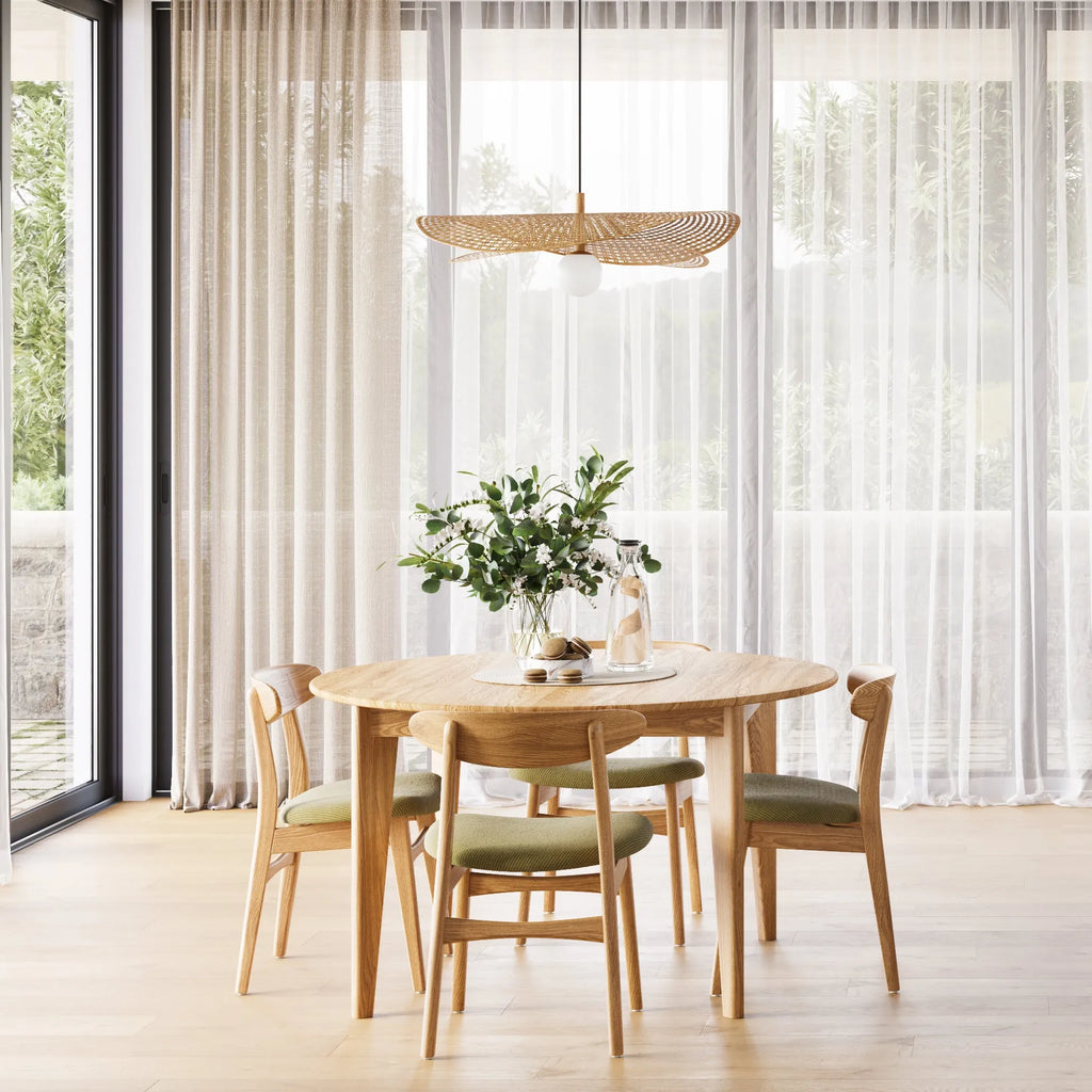 Jackson Dining Table Round Extendable 51-67" x 51" Solid American Oak