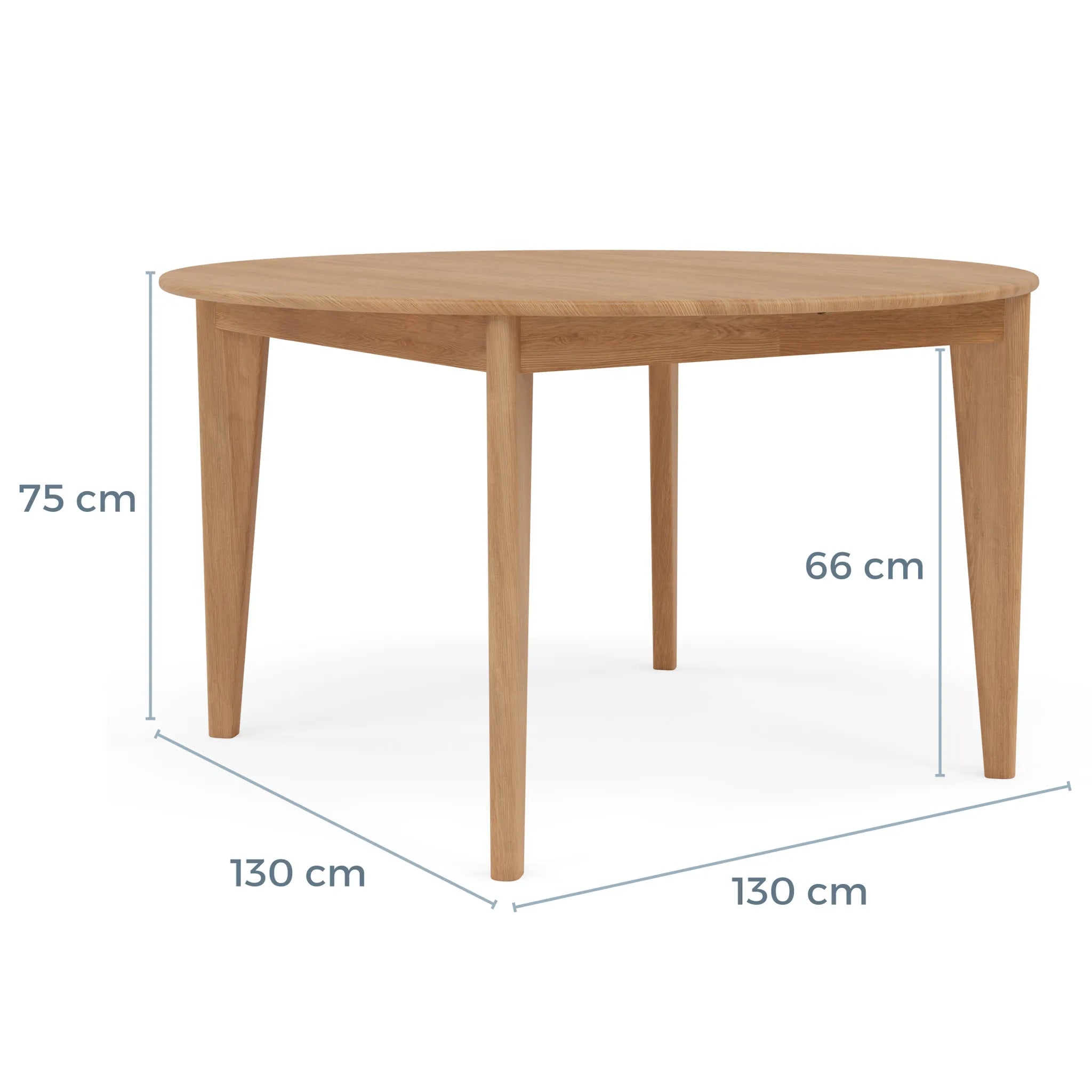Jackson Dining Table Round Extendable 51-67" x 51" Solid American Oak