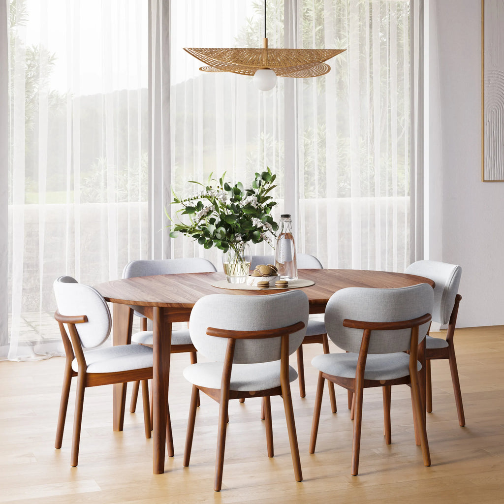 Jackson Dining Table Round Extendable 51-67" x 51" Solid American Walnut