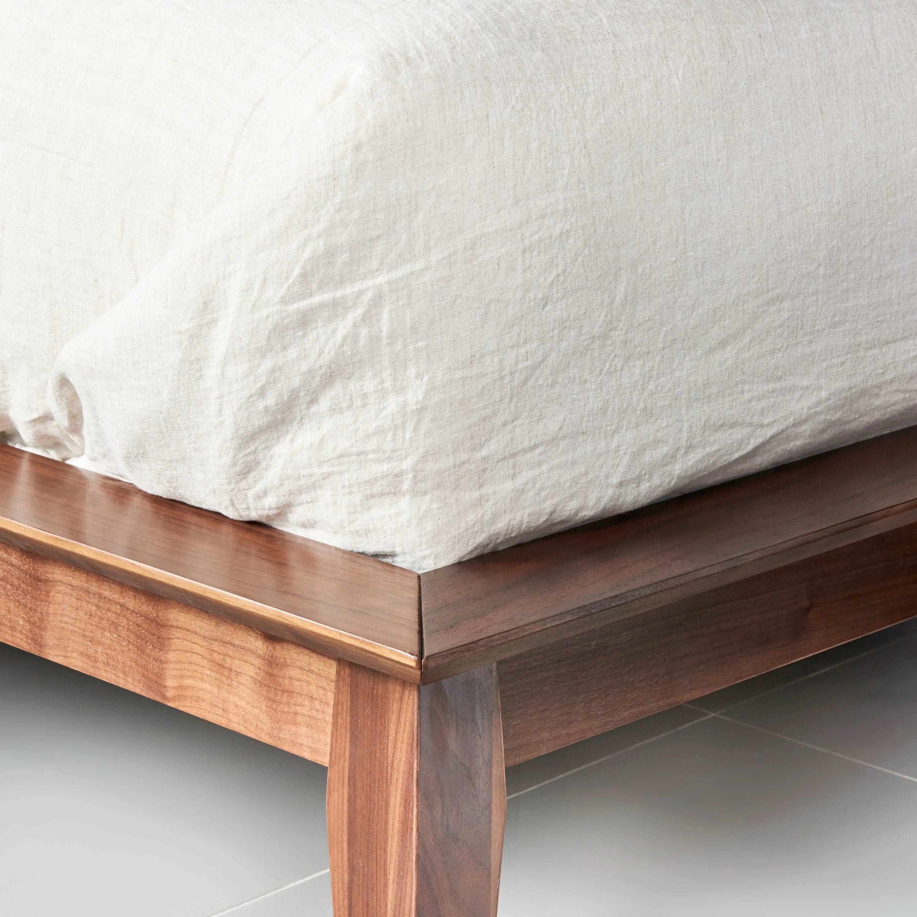 Jolanda Bed Frame King Solid American Walnut