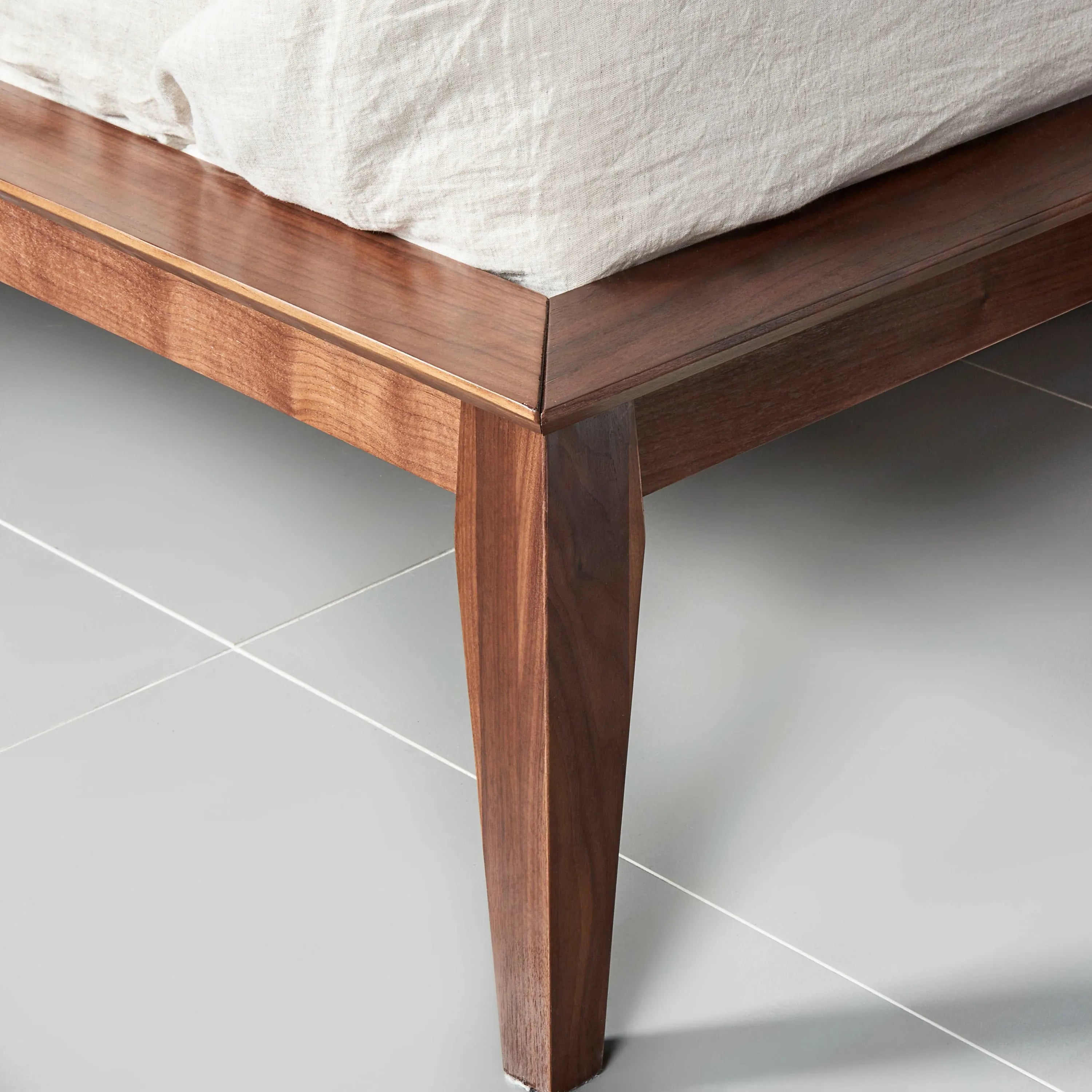 Jolanda Bed Frame King Solid American Walnut
