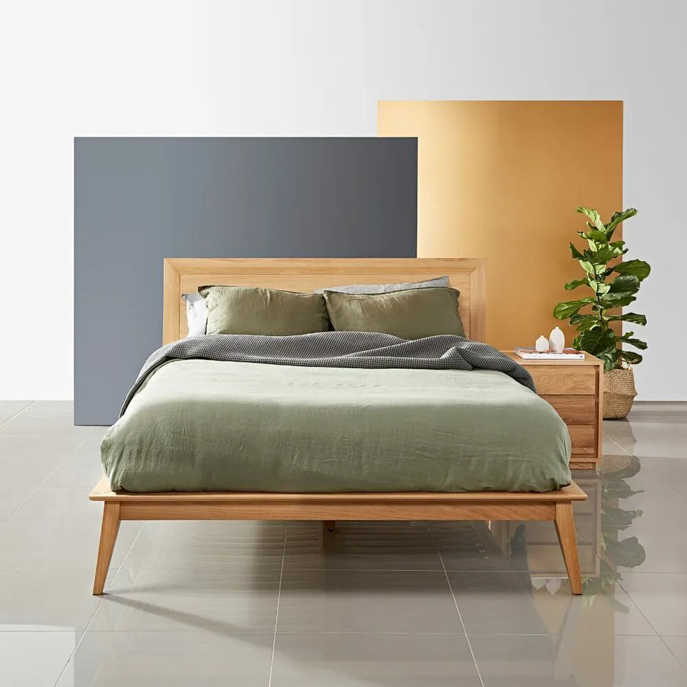 Jolanda Bed Frame Queen Solid American Oak