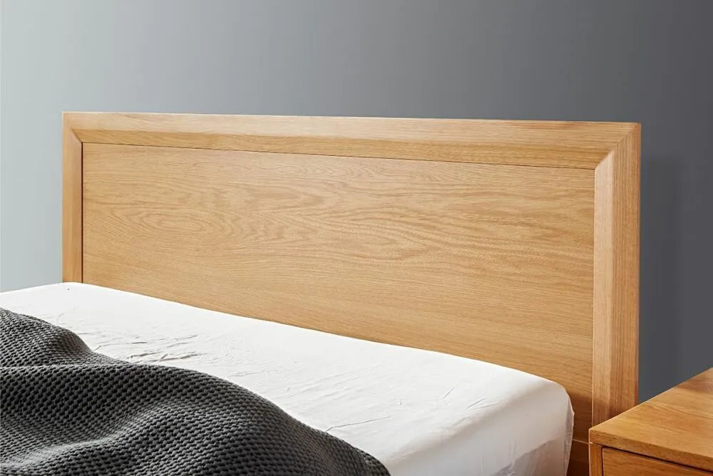 Jolanda Bed Frame Queen Solid American Oak