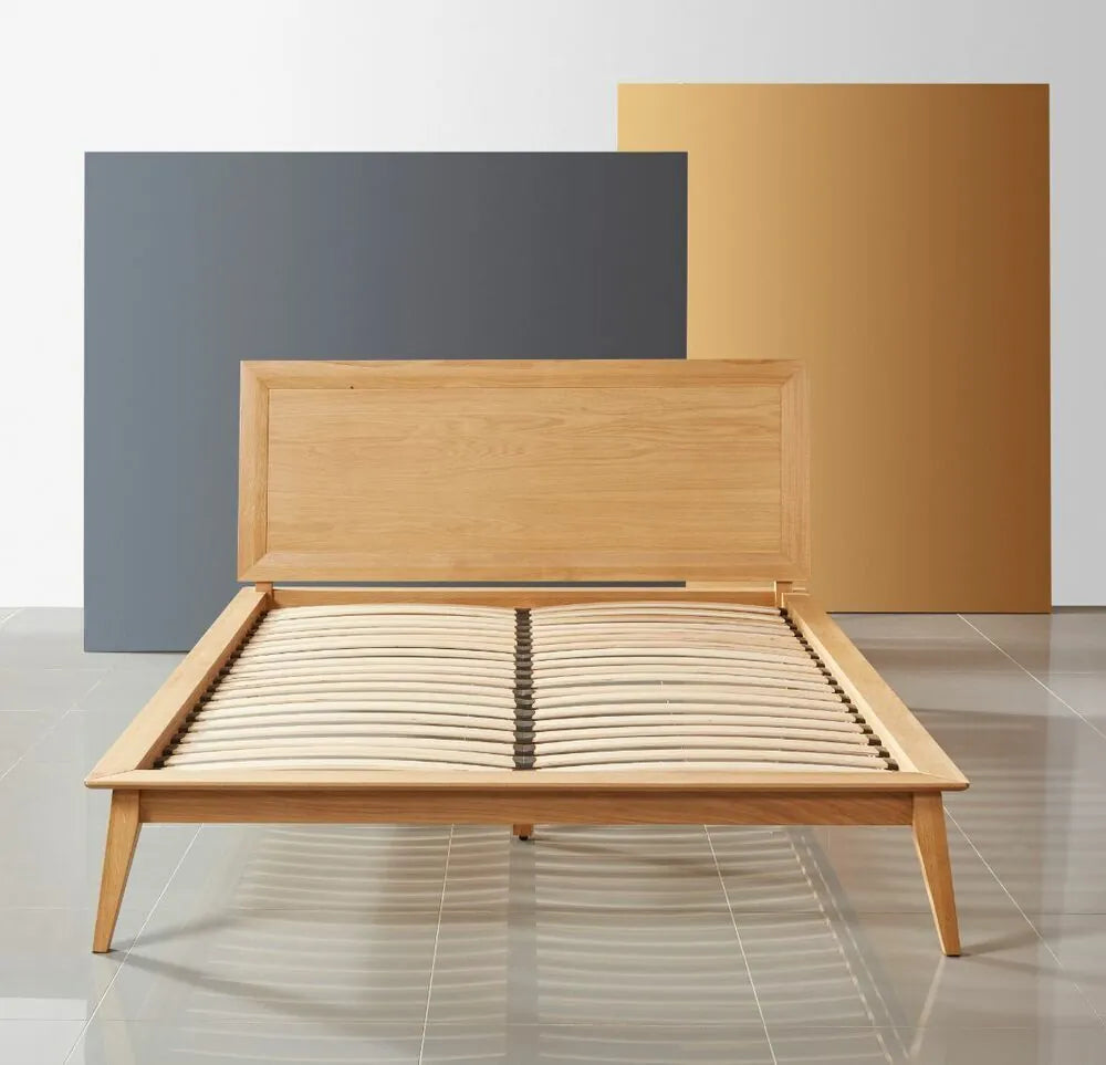 Jolanda Bed Frame Queen Solid American Oak