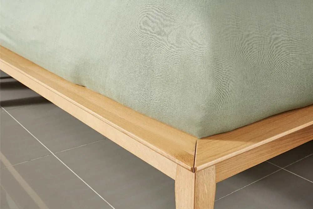 Jolanda Bed Frame Queen Solid American Oak