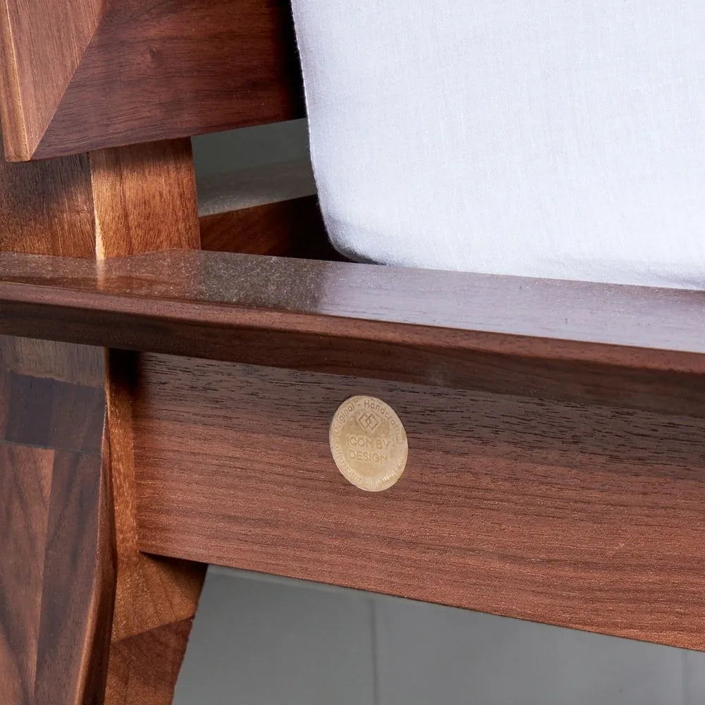 Jolanda Bed Frame Queen Solid American Walnut