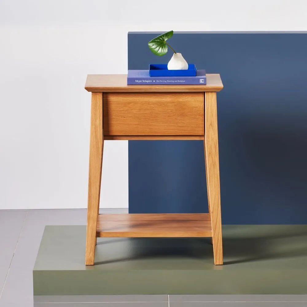 Jolanda Nightstand 1 Drawer 20" x 16" Solid American Oak