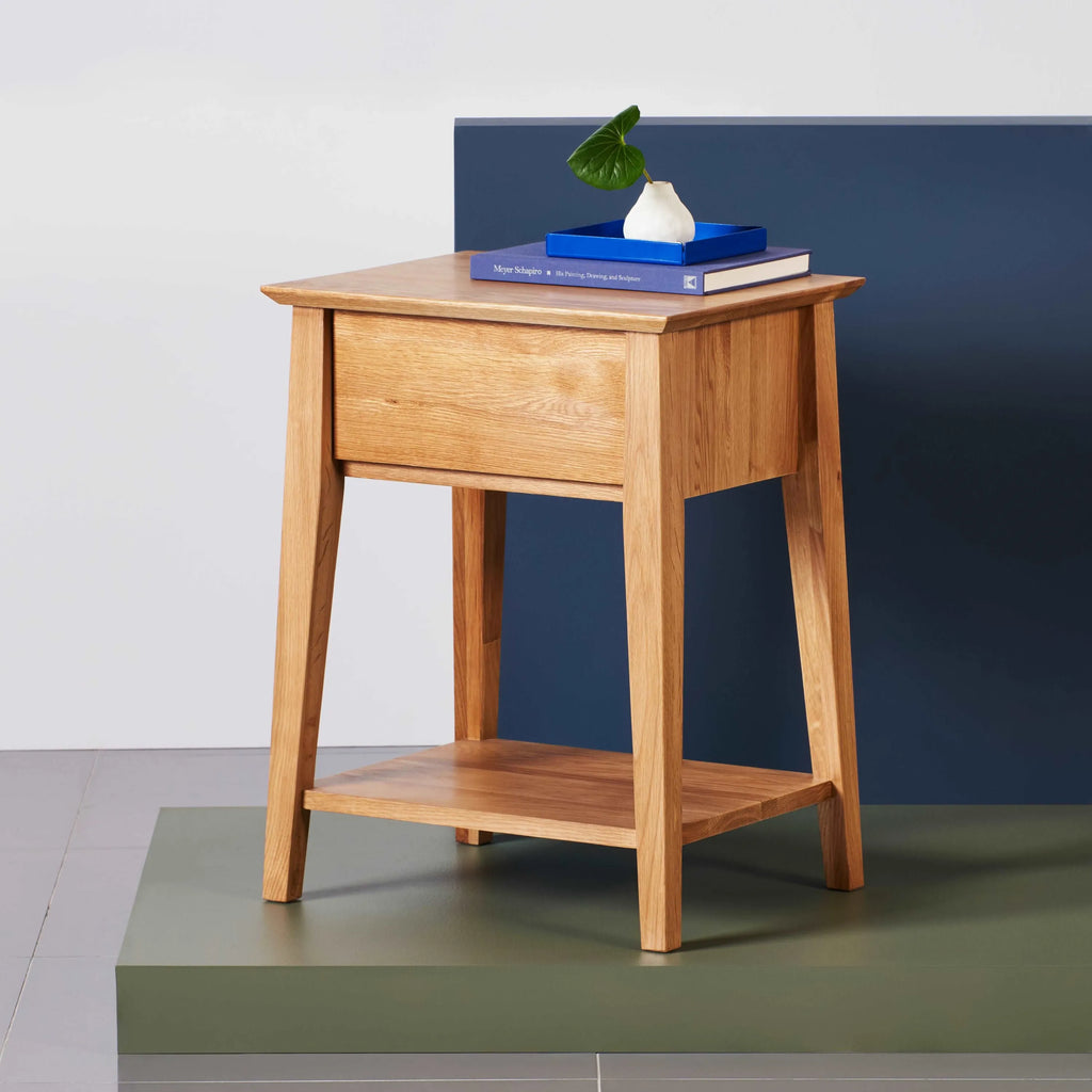 Jolanda Nightstand 1 Drawer 20" x 16" Solid American Oak