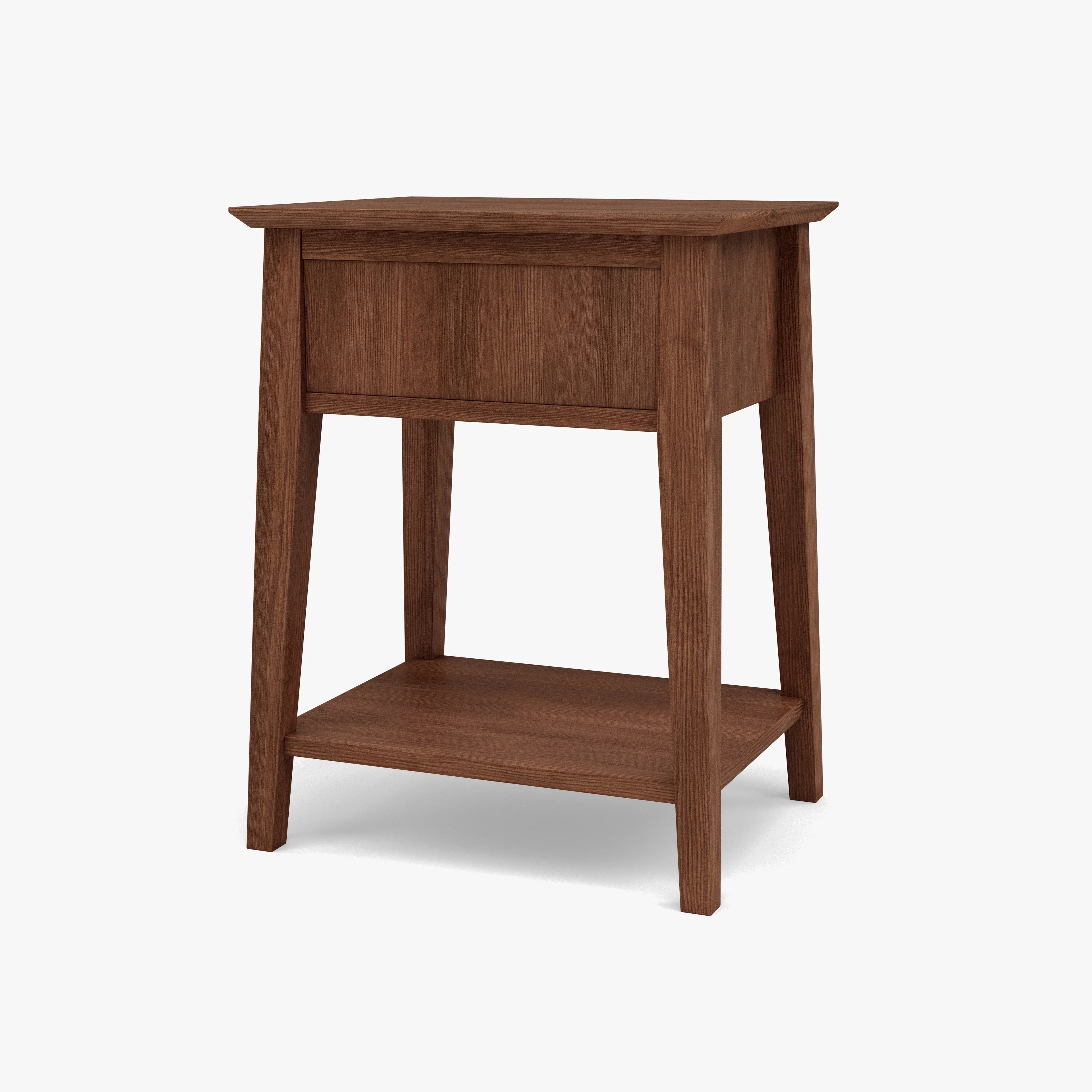 Jolanda Nightstand 1 Drawer 20" x 16" Solid American Walnut