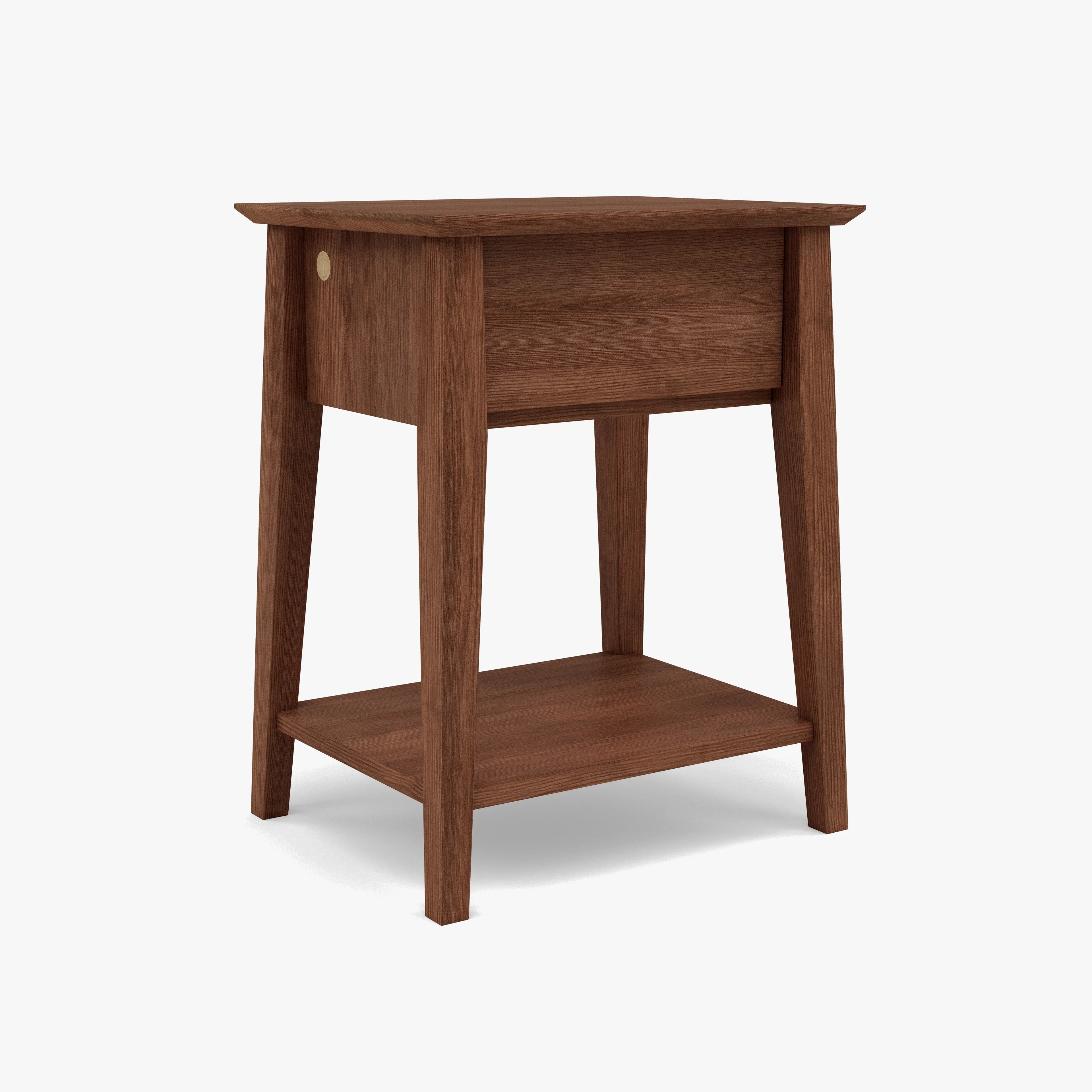 Jolanda Nightstand 1 Drawer 20" x 16" Solid American Walnut